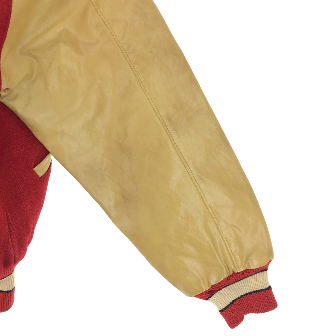 70'S ATHLETIC SUPPLY INC Leather Sleeve Wool Stadium Jacket Award Jacket Varsity Jacket Men's L Vintage /eaa388898