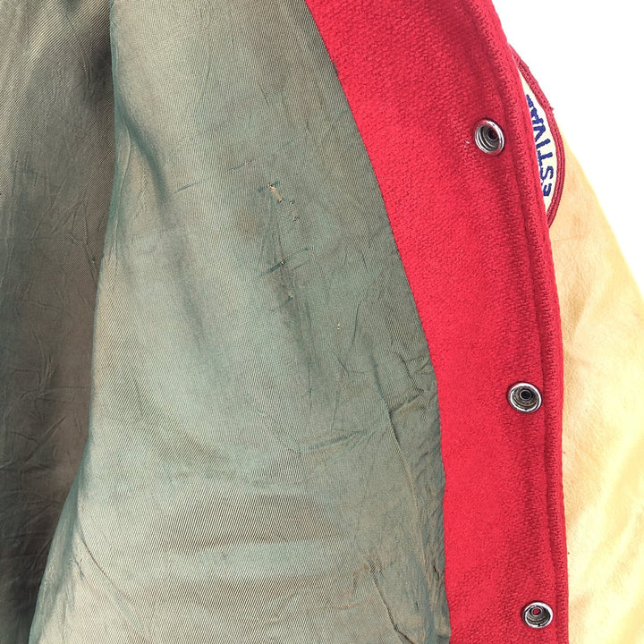 70'S ATHLETIC SUPPLY INC Leather Sleeve Wool Stadium Jacket Award Jacket Varsity Jacket Men's L Vintage /eaa388898