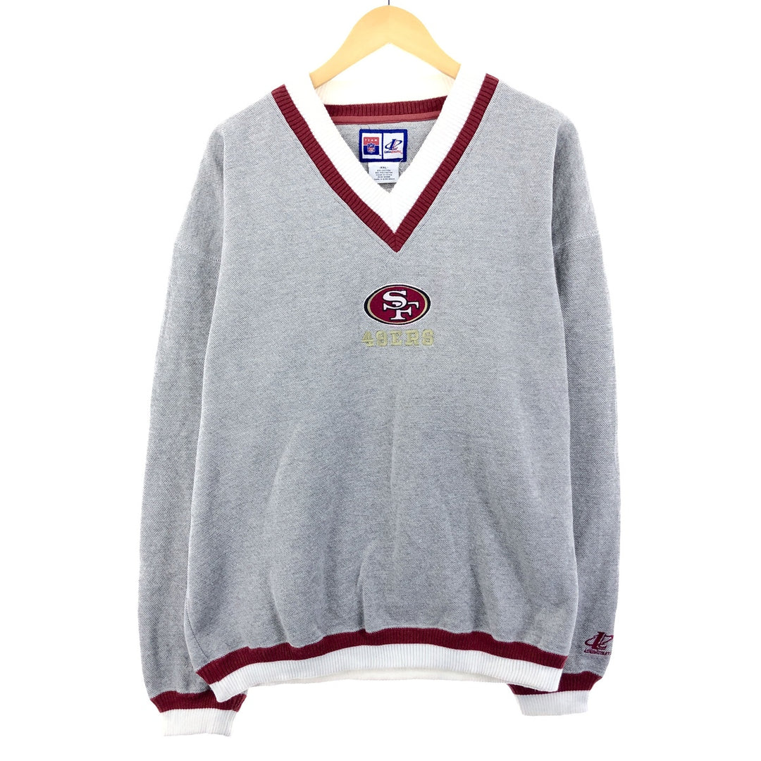 LOGO ATHLETIC NFL San Francisco 49ers V-neck sweatshirt, men's XXL /eaa388932