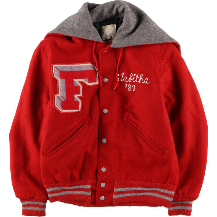 80'S DeLONG sailor collar wool varsity jacket award jacket varsity jacket men's M vintage /eaa388949