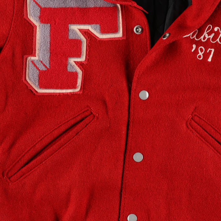 80'S DeLONG sailor collar wool varsity jacket award jacket varsity jacket men's M vintage /eaa388949