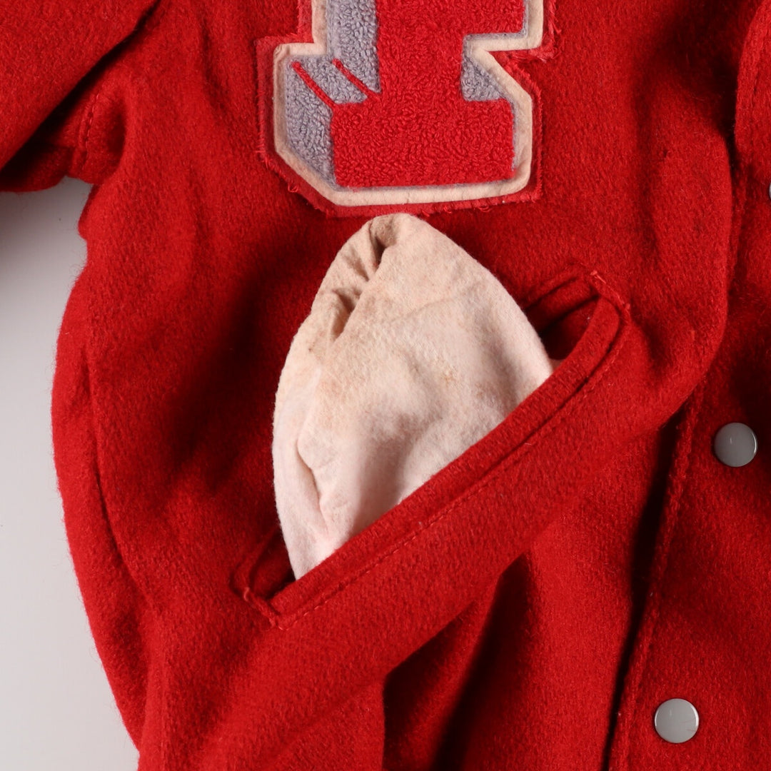 80'S DeLONG sailor collar wool varsity jacket award jacket varsity jacket men's M vintage /eaa388949