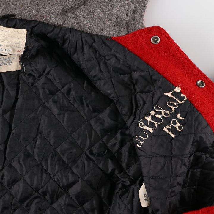 80'S DeLONG sailor collar wool varsity jacket award jacket varsity jacket men's M vintage /eaa388949