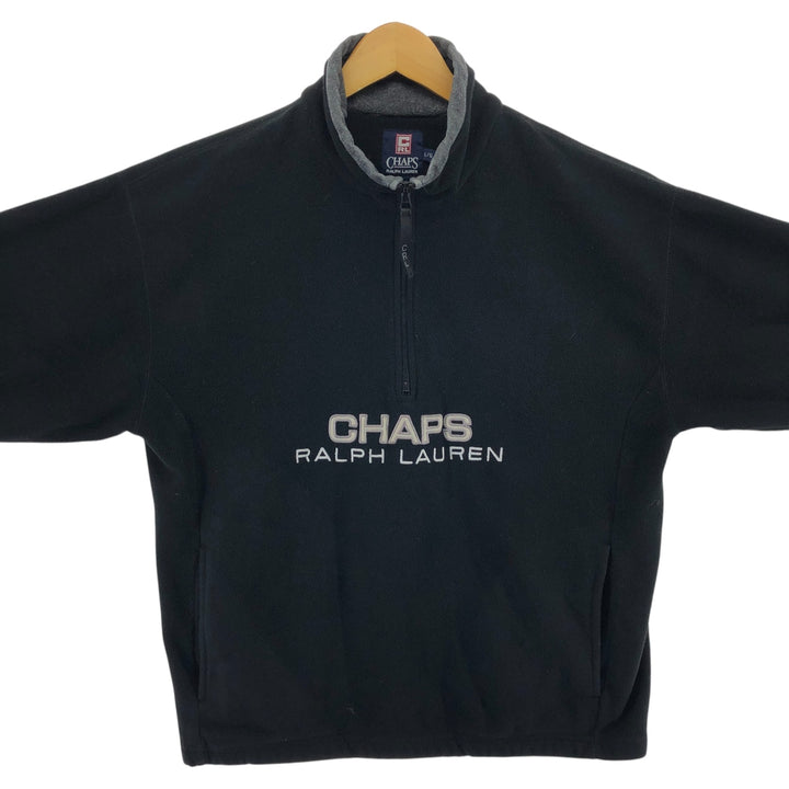 90'S Ralph Lauren CHAPS Half-Zip Fleece Pullover Men's L Size Vintage /eaa389029