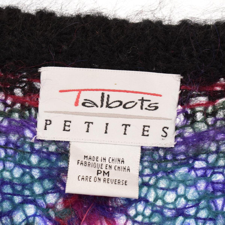 Talbots All-over print mohair blend knit sweater for women, M /eaa389049