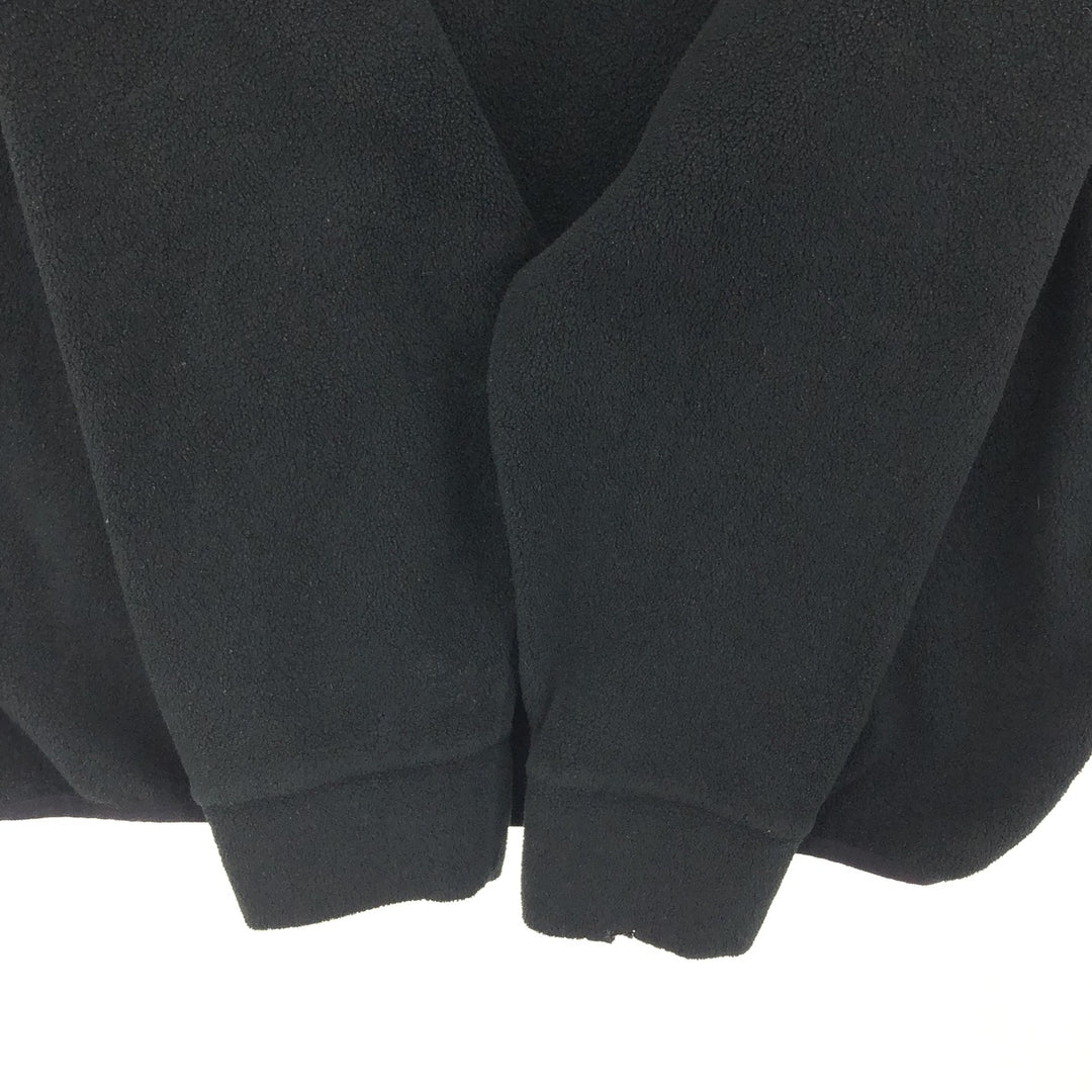 Vintage 90'S Nautica Half-Zip Fleece Pullover, Made in USA, Men's Size Medium polyester black type Vintage Second Hand