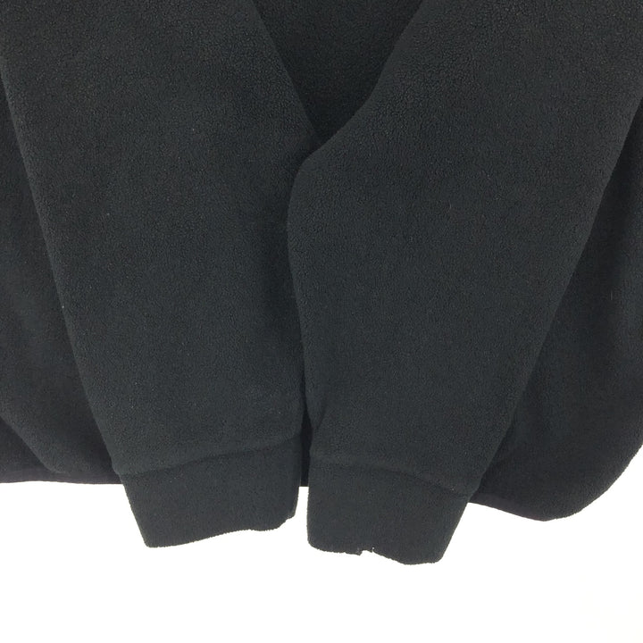 Vintage 90'S Nautica Half-Zip Fleece Pullover, Made in USA, Men's Size Medium polyester black type Vintage Second Hand