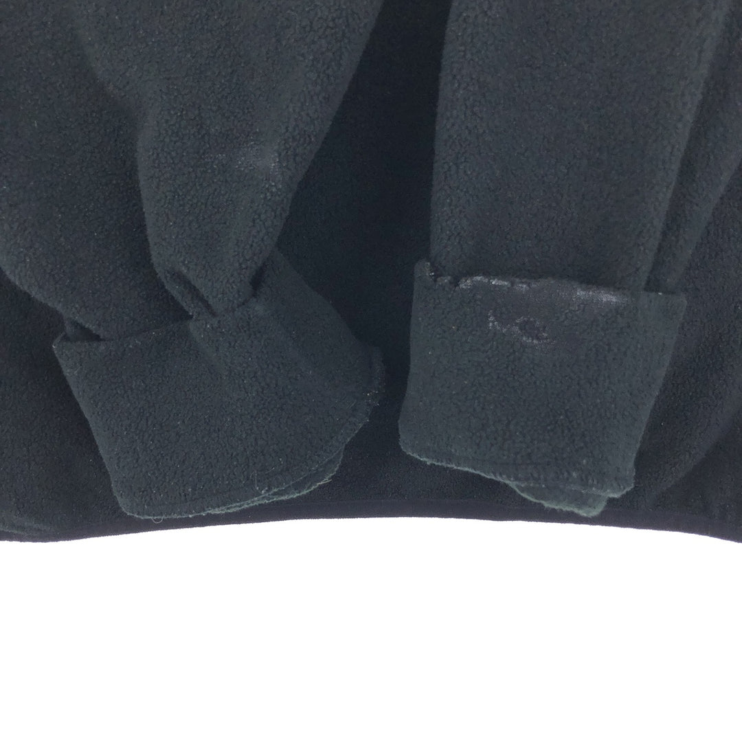 Vintage 90'S Nautica Half-Zip Fleece Pullover, Made in USA, Men's Size Medium polyester black type Vintage Second Hand