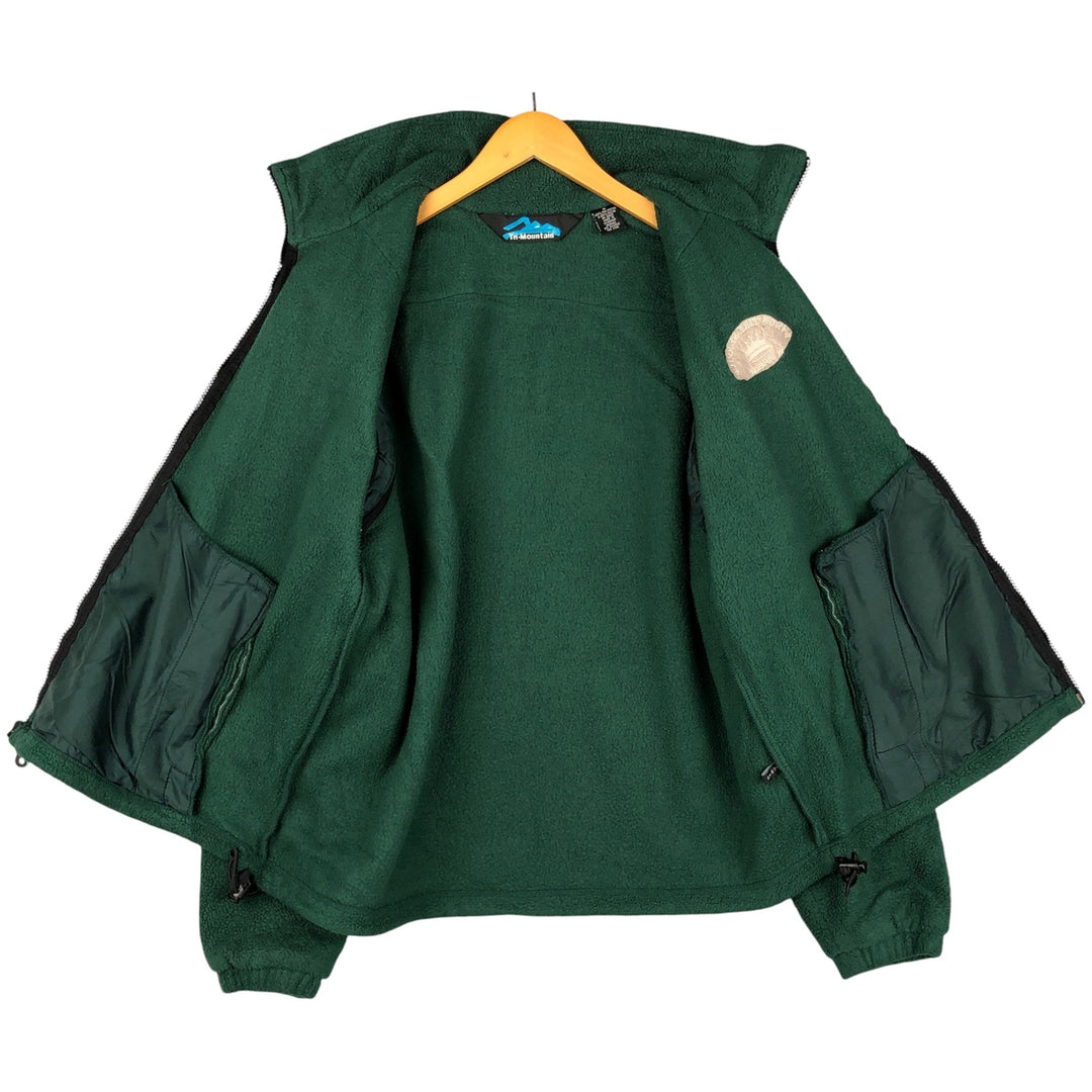 Tri-Mountain Nylon and Fleece Jacket, Men's Size Medium polyester green type Vintage Second Hand