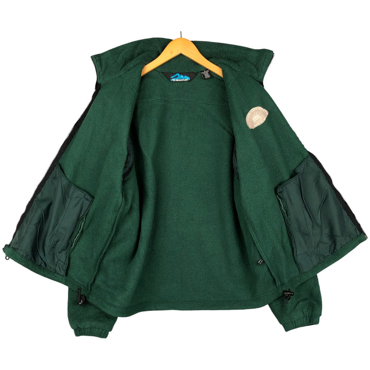 Tri-Mountain Nylon and Fleece Jacket, Men's Size Medium polyester green type Vintage Second Hand