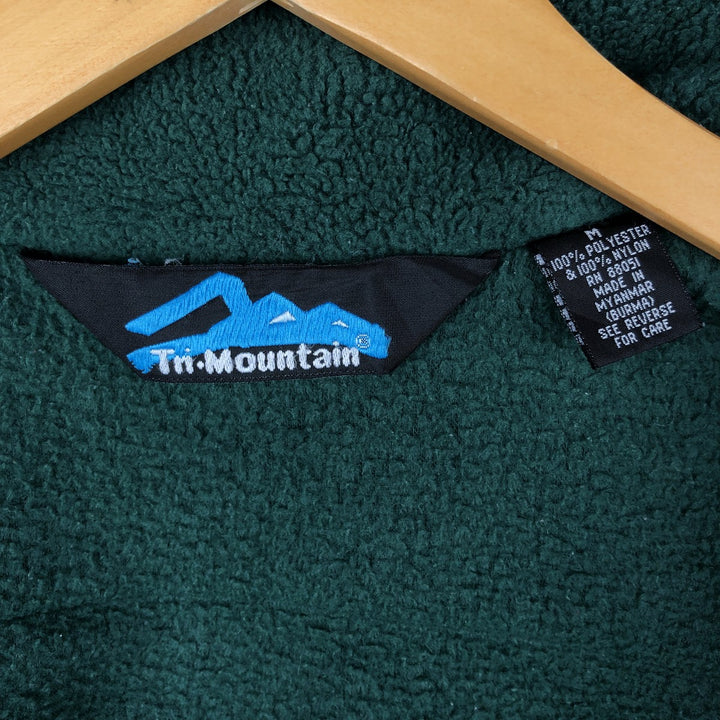Tri-Mountain Nylon and Fleece Jacket, Men's Size Medium polyester green type Vintage Second Hand