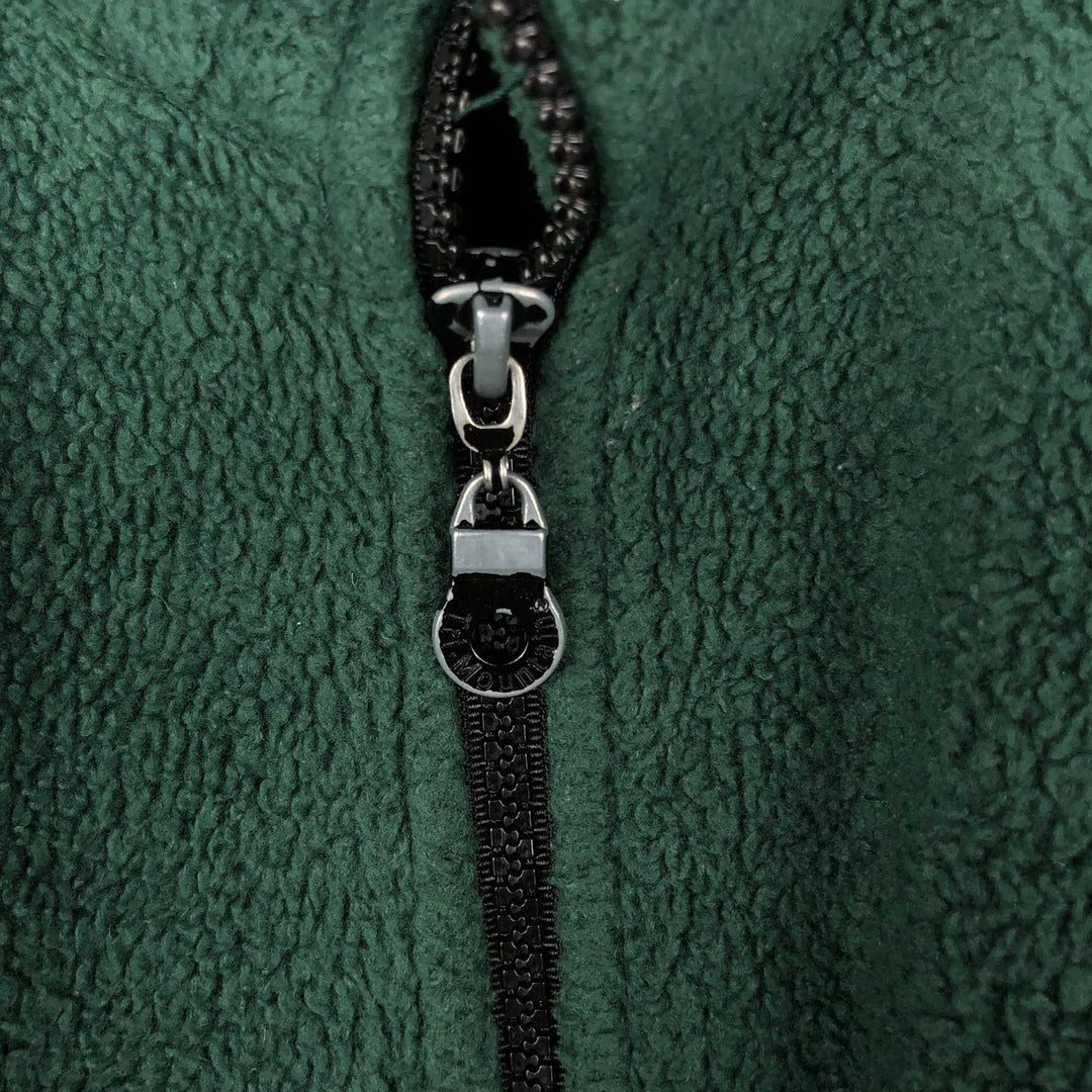 Tri-Mountain Nylon and Fleece Jacket, Men's Size Medium polyester green type Vintage Second Hand