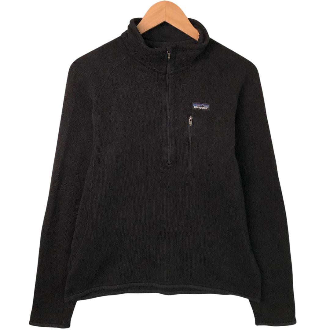 00'S Patagonia 25520F9 Half Zip Fleece Pullover Men's L size polyester black type Vintage Second Hand