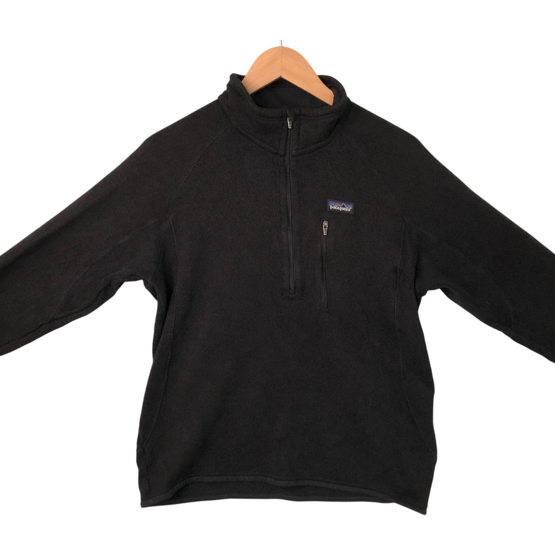 00'S Patagonia 25520F9 Half Zip Fleece Pullover Men's L size polyester black type Vintage Second Hand