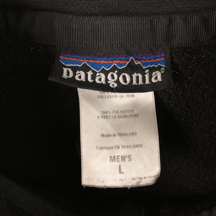 00'S Patagonia 25520F9 Half Zip Fleece Pullover Men's L size polyester black type Vintage Second Hand