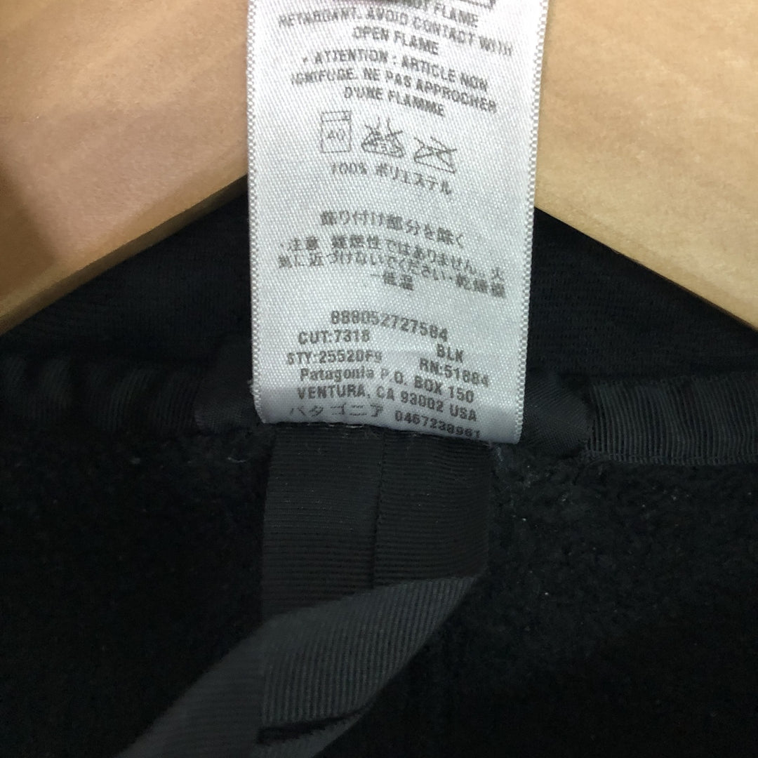 00'S Patagonia 25520F9 Half Zip Fleece Pullover Men's L size polyester black type Vintage Second Hand