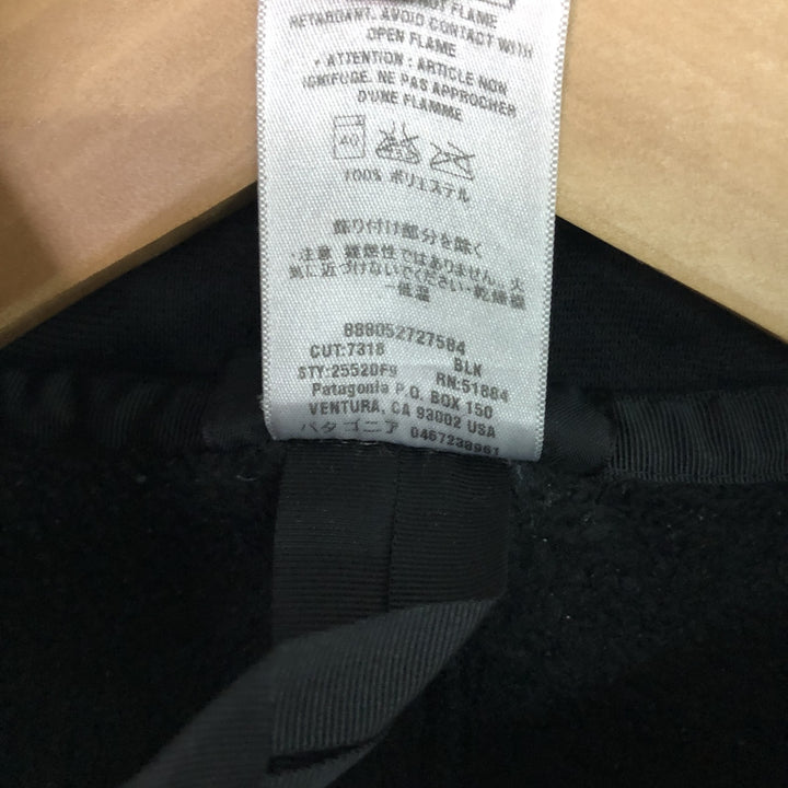 00'S Patagonia 25520F9 Half Zip Fleece Pullover Men's L size polyester black type Vintage Second Hand