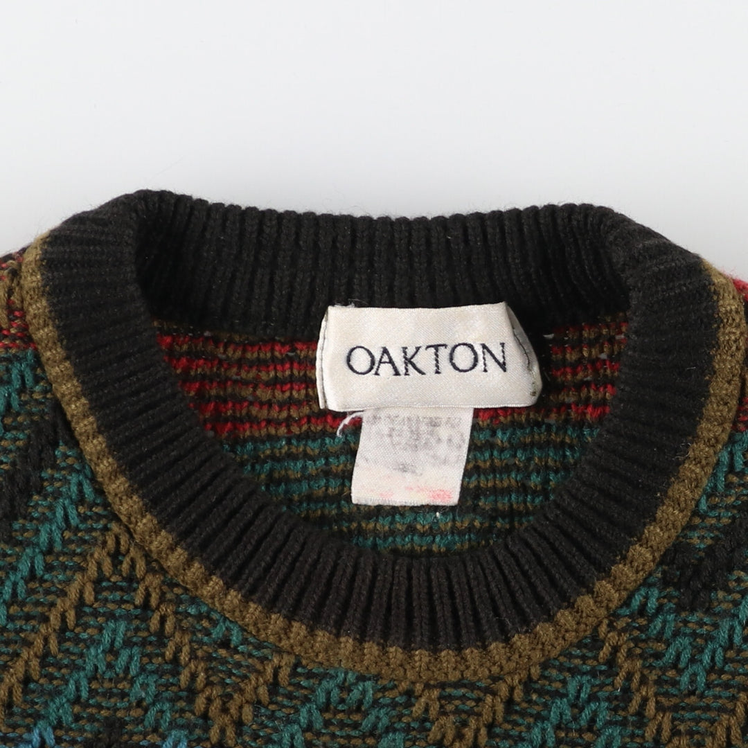 OAKTON All-over Print Knit Sweater Men's S /eaa389242