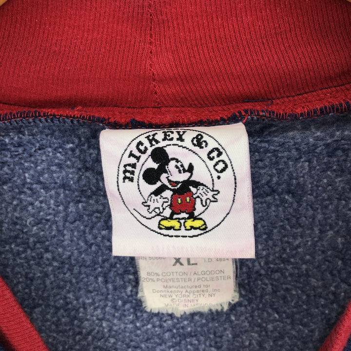 90'S MICKEY&CO MICKEY MOUSE Mickey Mouse Layered Neck Character Sweatshirt Trainer Men's XL /eaa389253