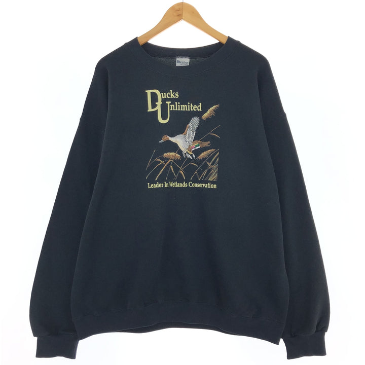 90'S MARATHON APPAREL bird print animal sweatshirt, made in USA, men's XL, vintage /eaa389278