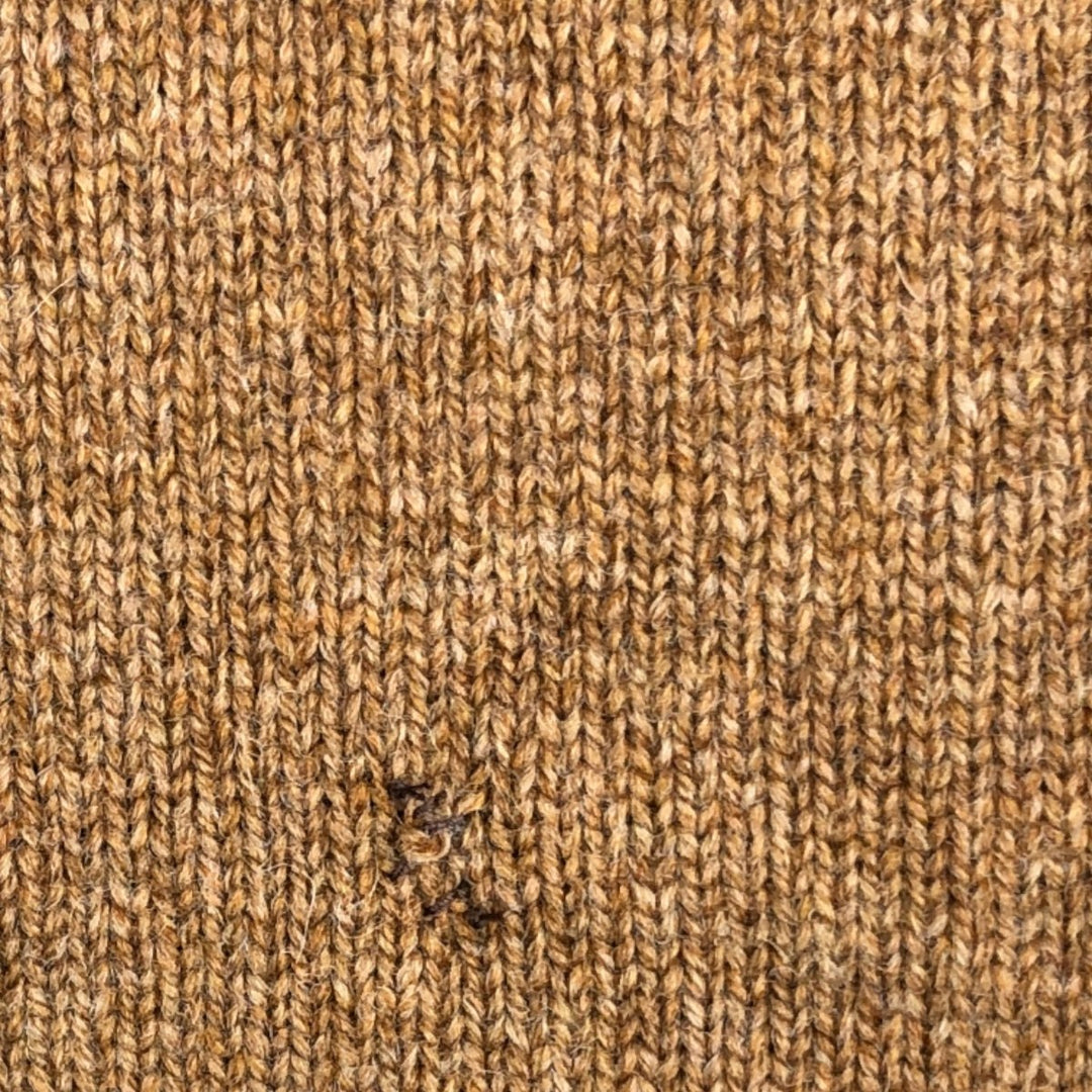 90s-00'S LLBean Lambswool Knit Sweater, Men's Size L, Vintage Lamb wool beige type brown Vintage Second Hand