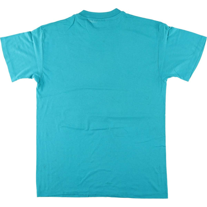 Hanes Message Print T-Shirt, Made in USA, Men's XL, Vintage cotton Emerald green Vintage Second Hand