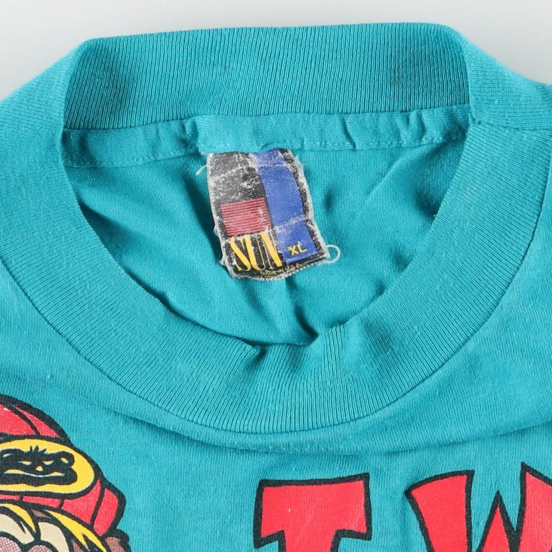 Hanes Message Print T-Shirt, Made in USA, Men's XL, Vintage cotton Emerald green Vintage Second Hand