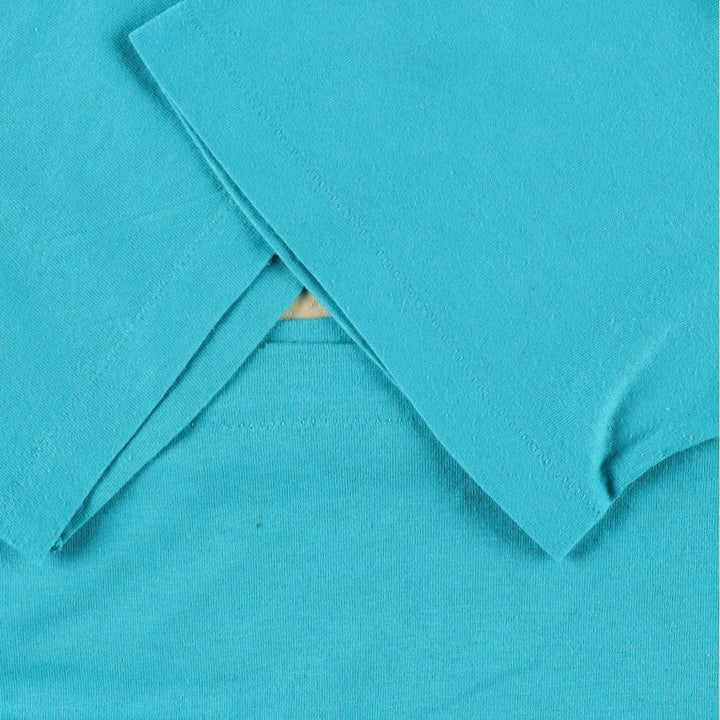 Hanes Message Print T-Shirt, Made in USA, Men's XL, Vintage cotton Emerald green Vintage Second Hand