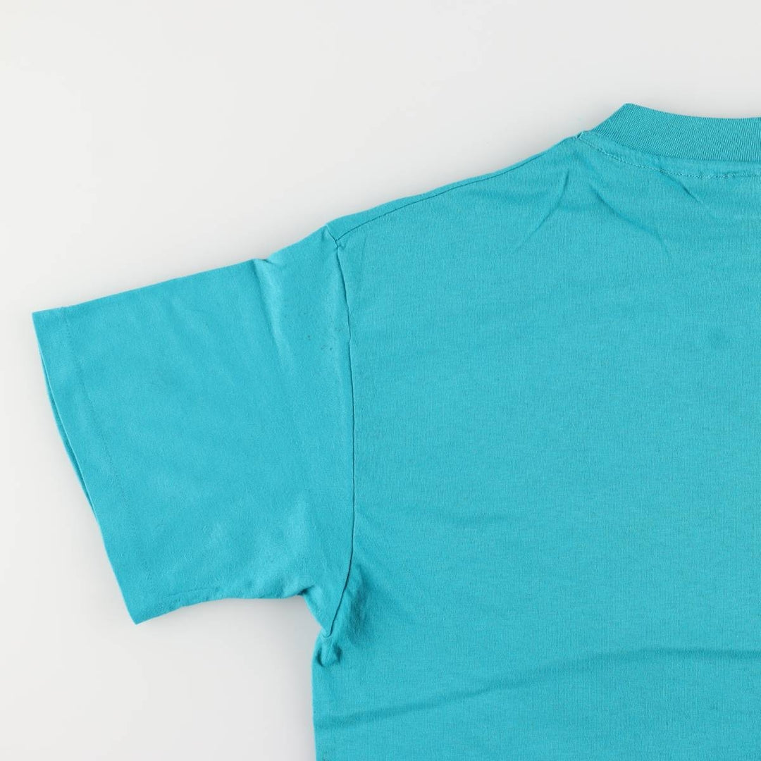 Hanes Message Print T-Shirt, Made in USA, Men's XL, Vintage cotton Emerald green Vintage Second Hand