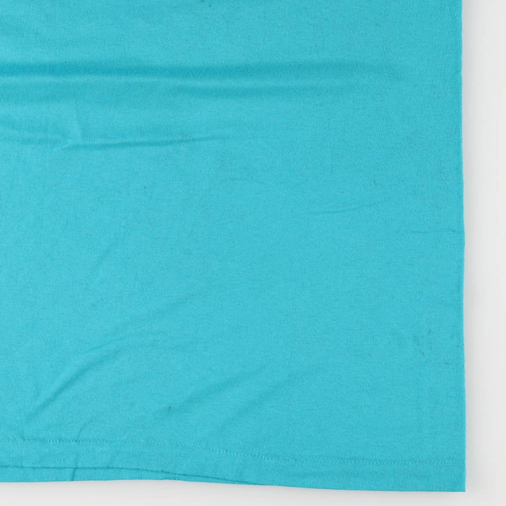 Hanes Message Print T-Shirt, Made in USA, Men's XL, Vintage cotton Emerald green Vintage Second Hand