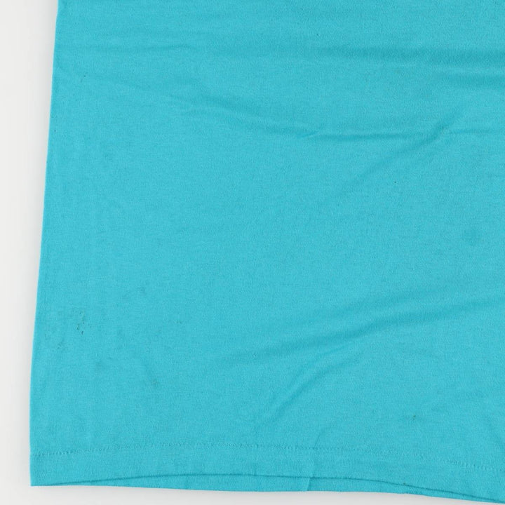 Hanes Message Print T-Shirt, Made in USA, Men's XL, Vintage cotton Emerald green Vintage Second Hand