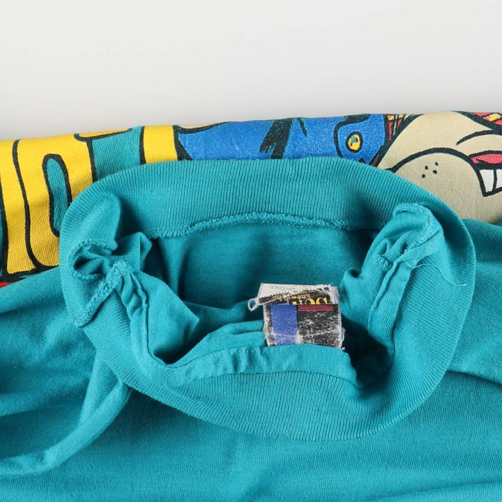 Hanes Message Print T-Shirt, Made in USA, Men's XL, Vintage cotton Emerald green Vintage Second Hand