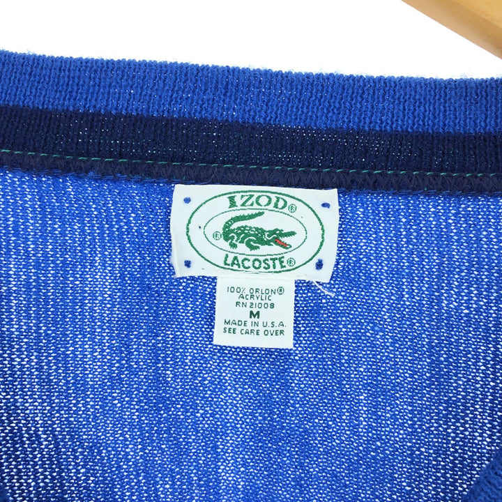 80s-90'S Lacoste IZOD V-neck acrylic knit sweater Made in USA Men's M Vintage /eaa389329