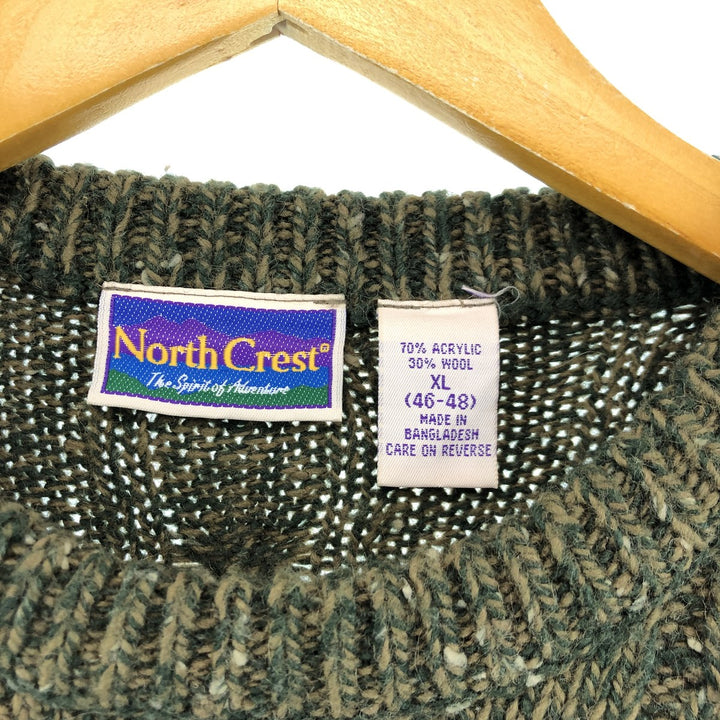 NORTH CREST Cable Knit Acrylic Knit Sweater Men's XL /eaa389434