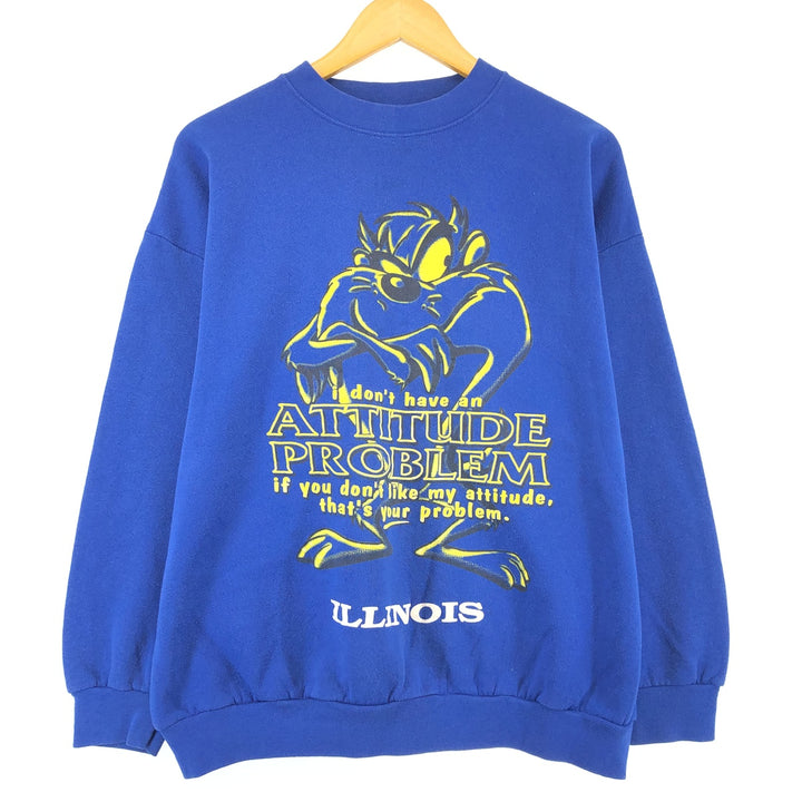 90'S LOONEY TUNES Tasmanian De Ville character sweatshirt, made in USA, men's XL, vintage /eaa389472