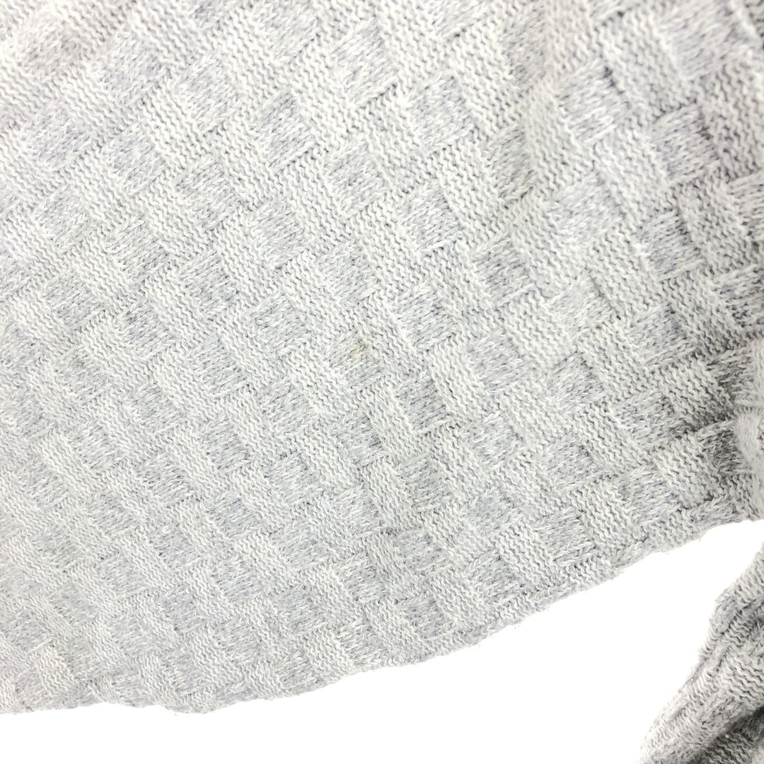 BILL BLASS Cotton Knit Sweater, Made in USA, Men's XL cotton gray type Vintage Second Hand