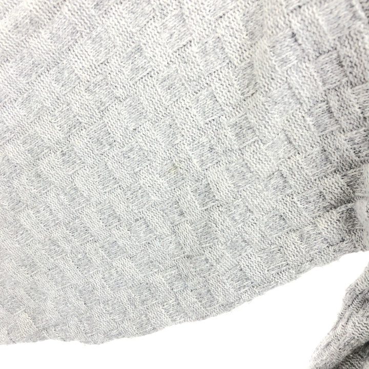 BILL BLASS Cotton Knit Sweater, Made in USA, Men's XL cotton gray type Vintage Second Hand