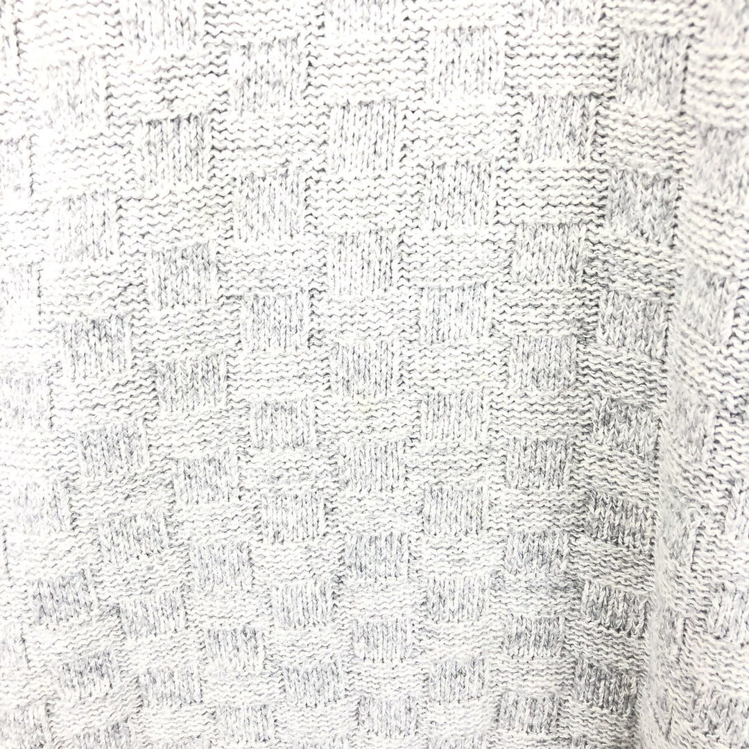 BILL BLASS Cotton Knit Sweater, Made in USA, Men's XL cotton gray type Vintage Second Hand