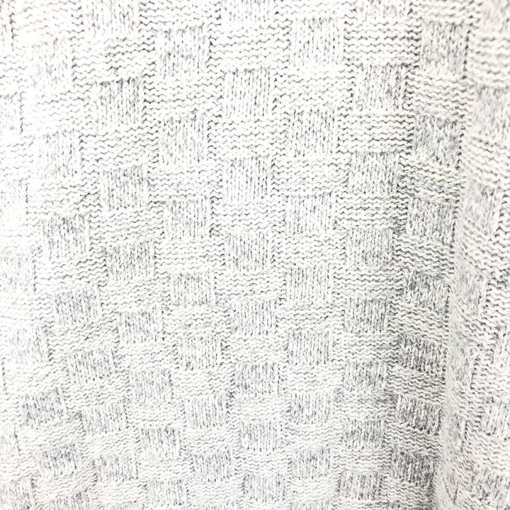 BILL BLASS Cotton Knit Sweater, Made in USA, Men's XL cotton gray type Vintage Second Hand