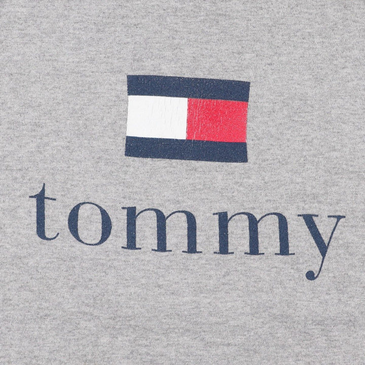 1990'S Tommy Hilfiger Logo Sweatshirt, Women's Size XL (approx.), Vintage cotton gray type Vintage Second Hand