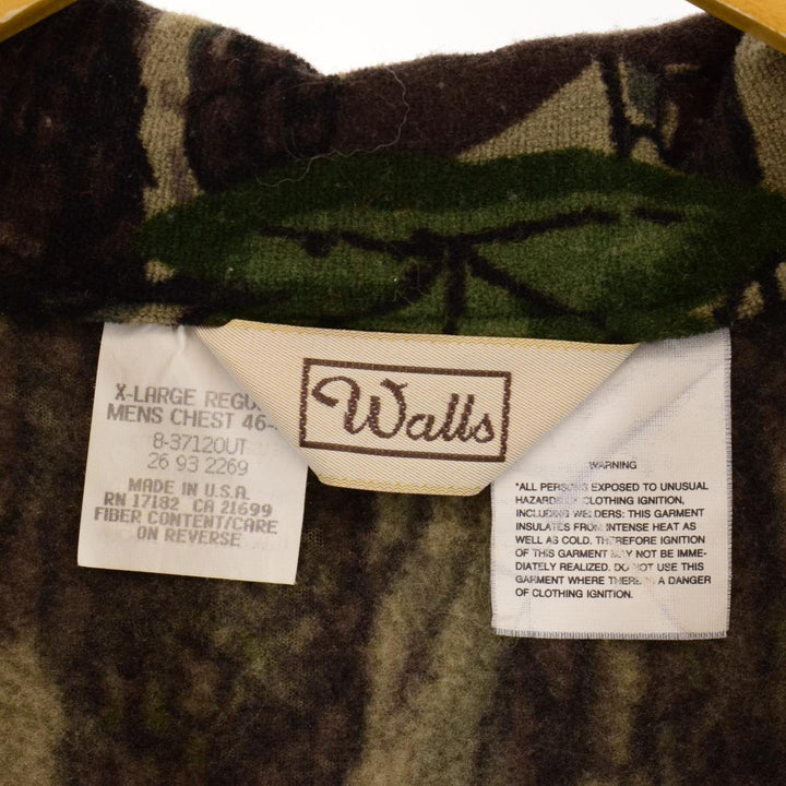 Walls all-over print fleece jacket, made in USA, men's XL /eaa389815