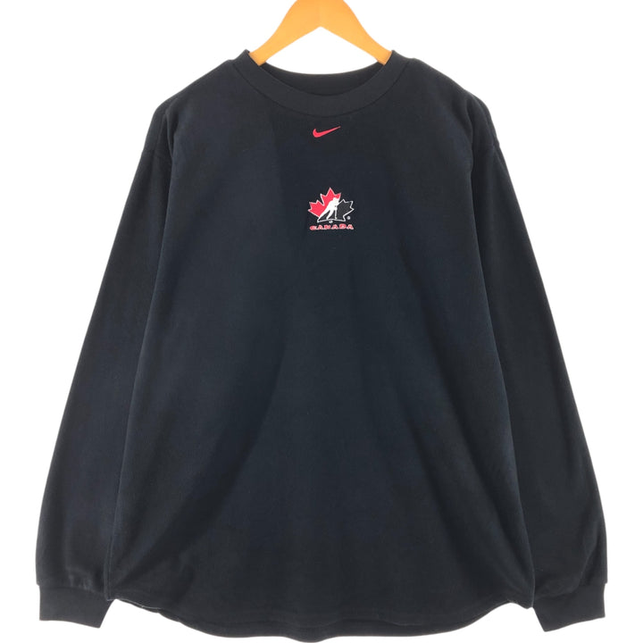 00'S Nike NIKE TEAM Ice Hockey Canada Representative Fleece Cut and Sew Men's M Size / eaa389832