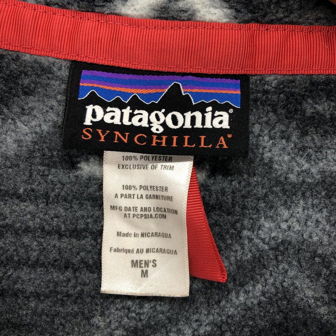 10s Patagonia SYNCHILLA Snap Tee 25450FA13 All-over print fleece pullover Men's M /eaa389881