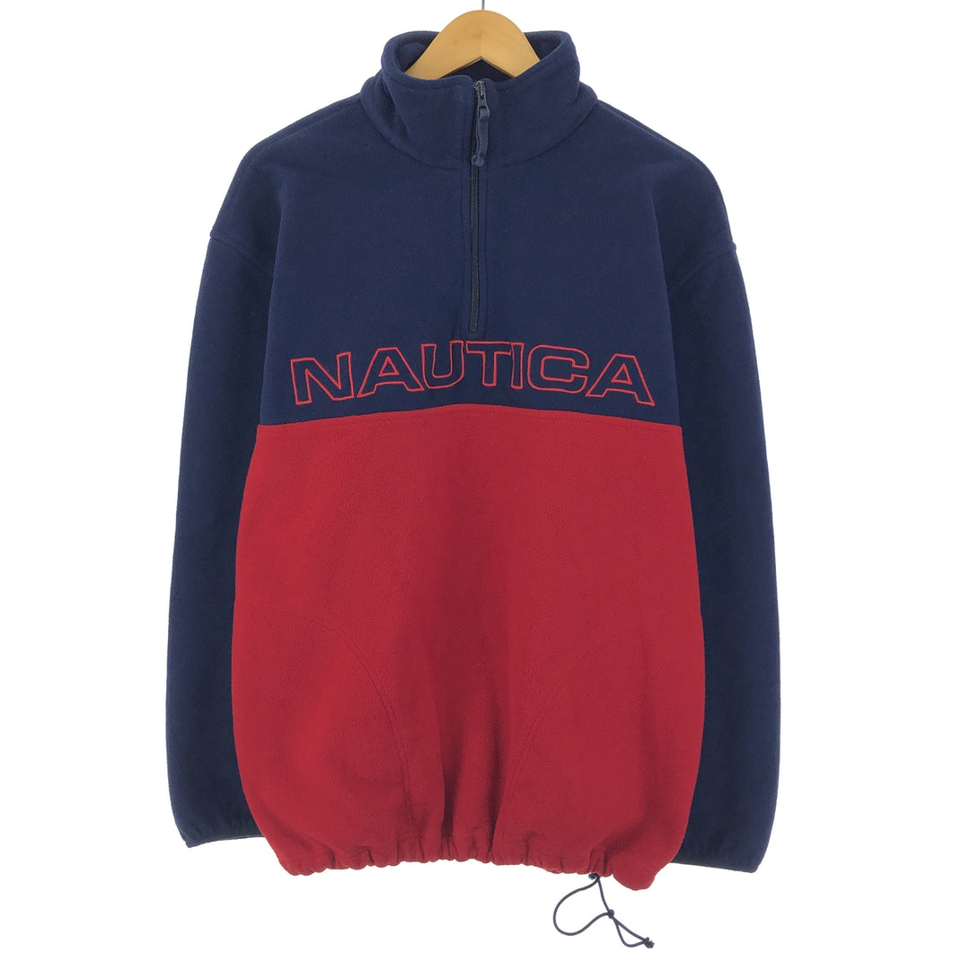 NAUTICA Two-tone Half-Zip Fleece Pullover Made in USA Men's S /eaa389989