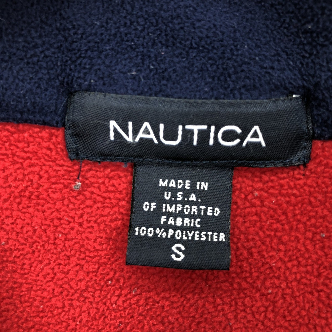 NAUTICA Two-tone Half-Zip Fleece Pullover Made in USA Men's S /eaa389989