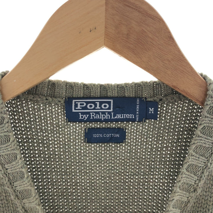 Ralph Lauren POLO by Ralph Lauren V-neck cotton knit vest, men's size M / eaa390046