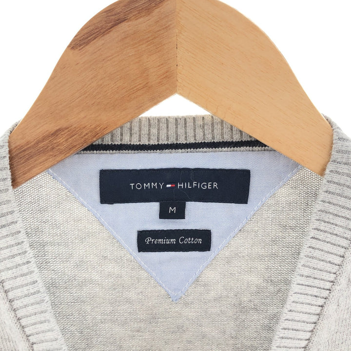 00'S Tommy Hilfiger V-neck cotton knit sweater Men's M /eaa390076