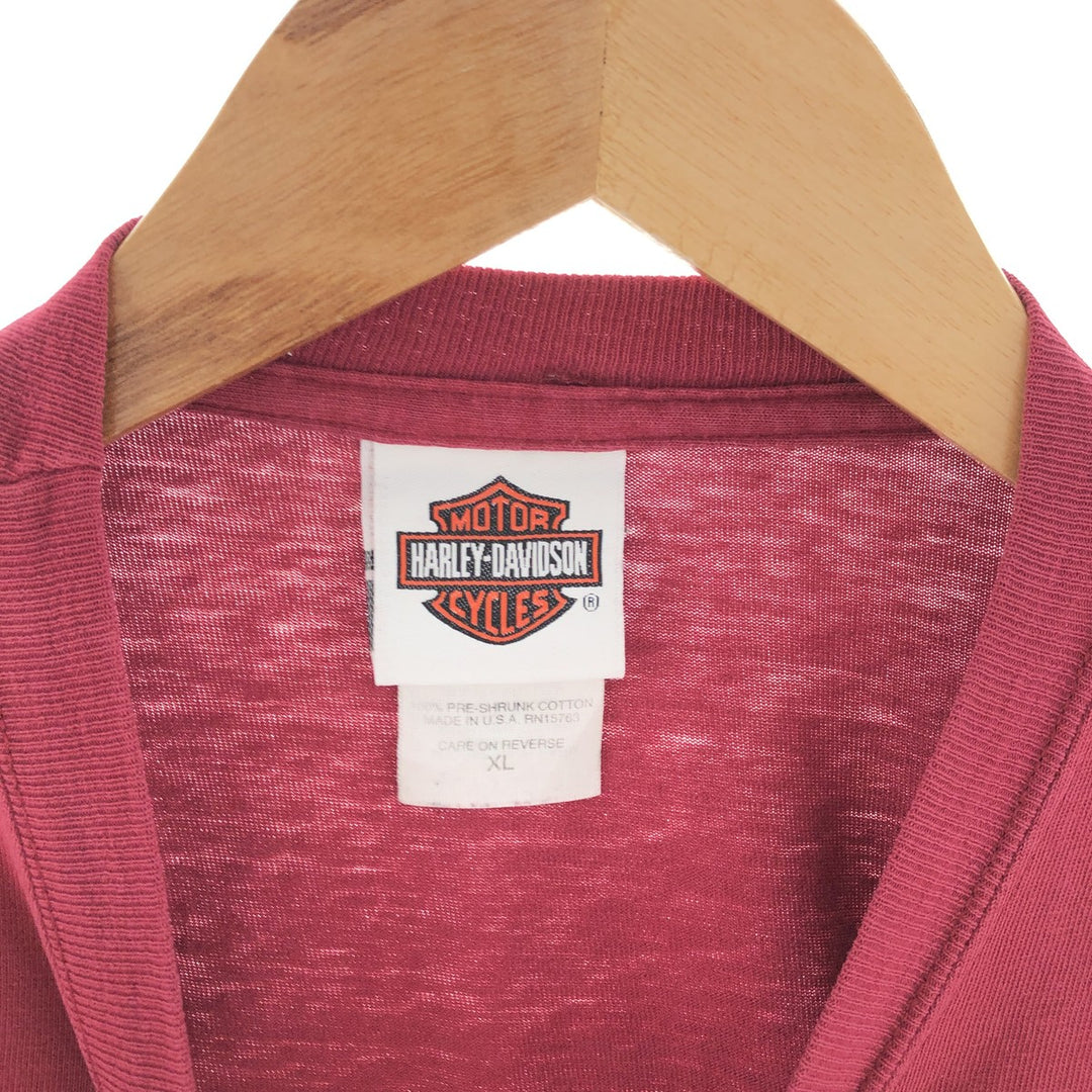 00'S Harley-Davidson Motorcycle Bike T-shirt Made in USA Men's XL /eaa390086