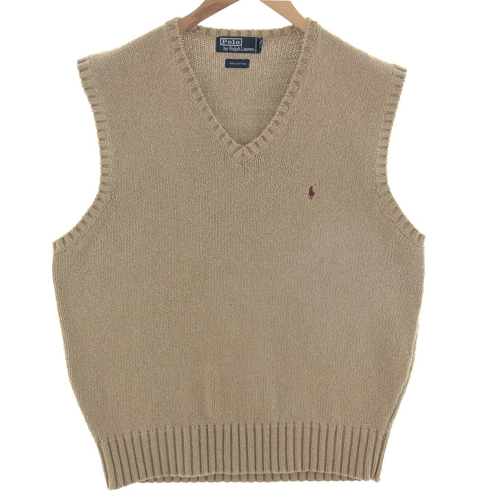 Ralph Lauren POLO by Ralph Lauren V-neck Pima cotton knit vest Men's XL size /eaa390104