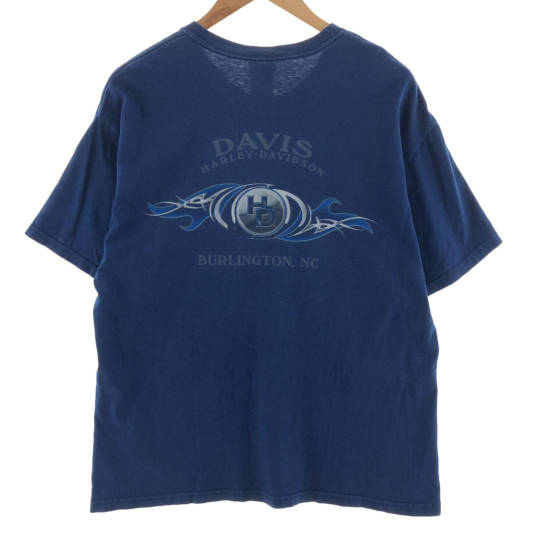 00'S Harley-Davidson HANES Motorcycle Bike T-shirt Made in USA Men's L /eaa390123